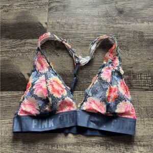 Victorias Secret PINK Women’s Bralette Floral Adjustable Pullover- Size Small